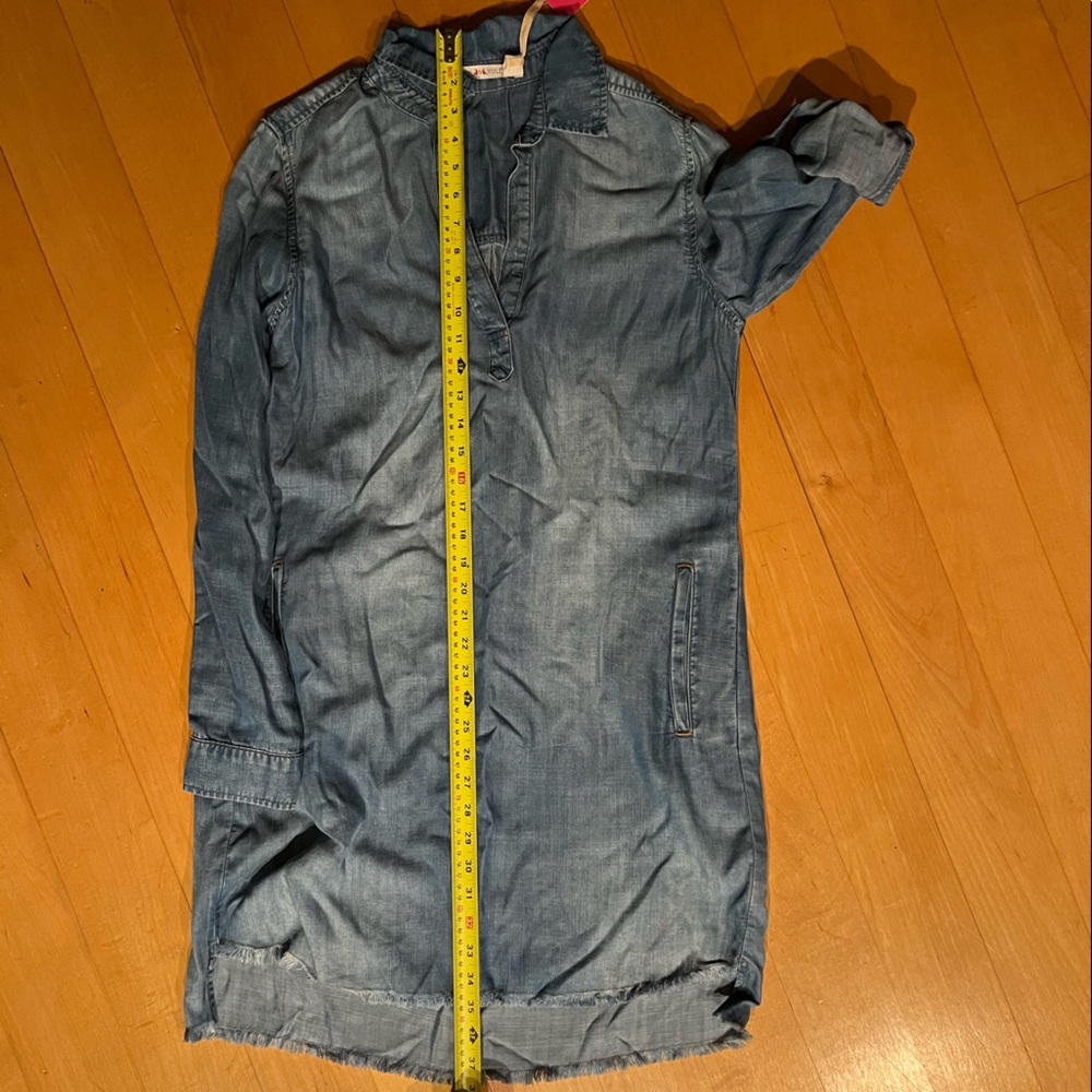 NWT Chelsea & Violet Light Wash Jean Dress with frayed hem Size S - Picture 12 of 14
